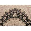 Tapis unique en laine noué à la main noir / beige nouvel âge 6 pi x 9 pi