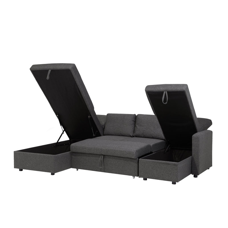 Haverly 5 Seater Sofa Bed, Dark Grey