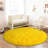 Extra Thick and Soft Round Rug Yellow Indoor Rug Perfect for Living Rooms, Bedrooms, Nurseries, and Kids' Rooms-837503048-805677171