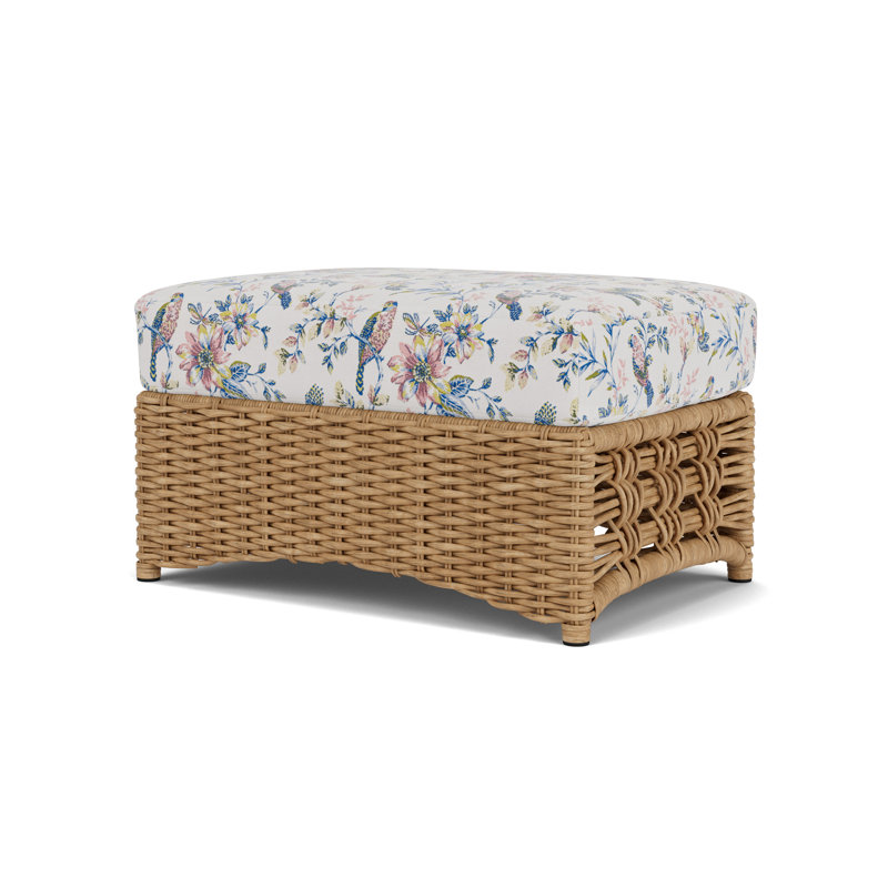 Magnolia Outdoor Ottoman, Whimsical Bird Song