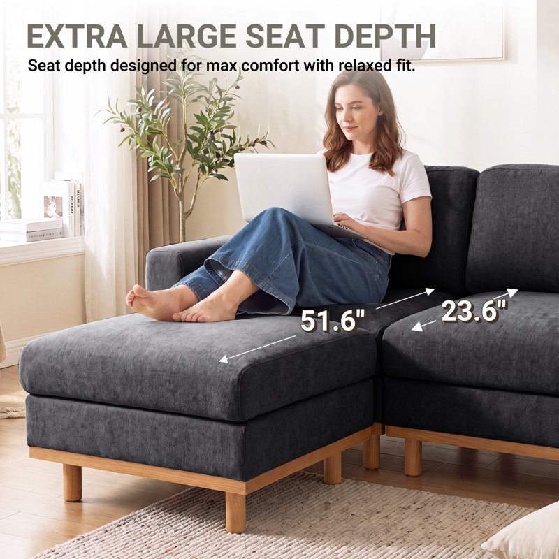 Canapé modulaire d'appoint Accent Chair, Gris foncé