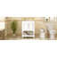 Meuble-lavabo de luxe moderne de 24 po avec lavabo en céramique, meuble de salle de bain avec tablette ouverte et rangement fermé-126278492