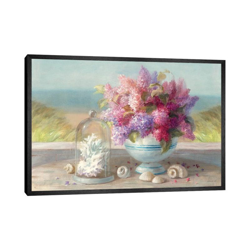 Seaside Spring Crop by Danhui Nai - Painting on Canvas, 101.6 cm H x 66.04 cm W, Black Framed