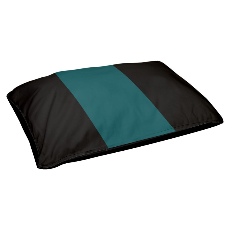 Oreiller pour chien Philadelphia, Petit (l 28 po x P 18 po x H 6 po), Noir / vert