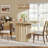 Round Dining Table for 4, Farmhouse Kitchen Table with Metal Base-1166080217