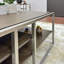 Ensemble de 3 tables à cadre en métal, table basse de salon avec 2 petites tables et tablettes