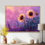 Donah, crépuscule mauve, teintes de coucher de soleil, champ de tournesols - art mural tournesols-1359146480-1359146486-1359146482