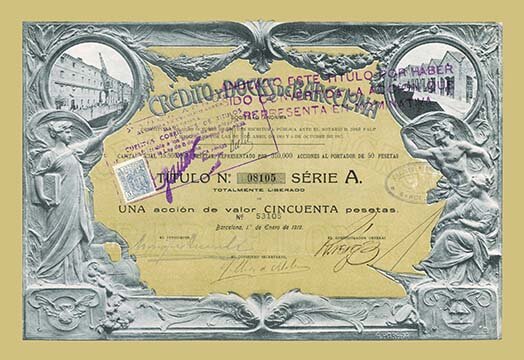 Buyenlarge 'Credito y Docks de Barcelona' Vintage Advertisement | Wayfair
