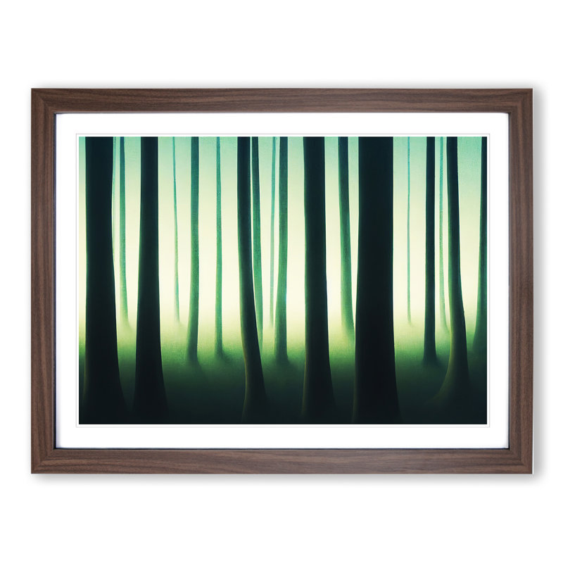 A Timeless Forest - Single Picture Frame Print, 34cm H x 46cm W x 2cm D, Walnut