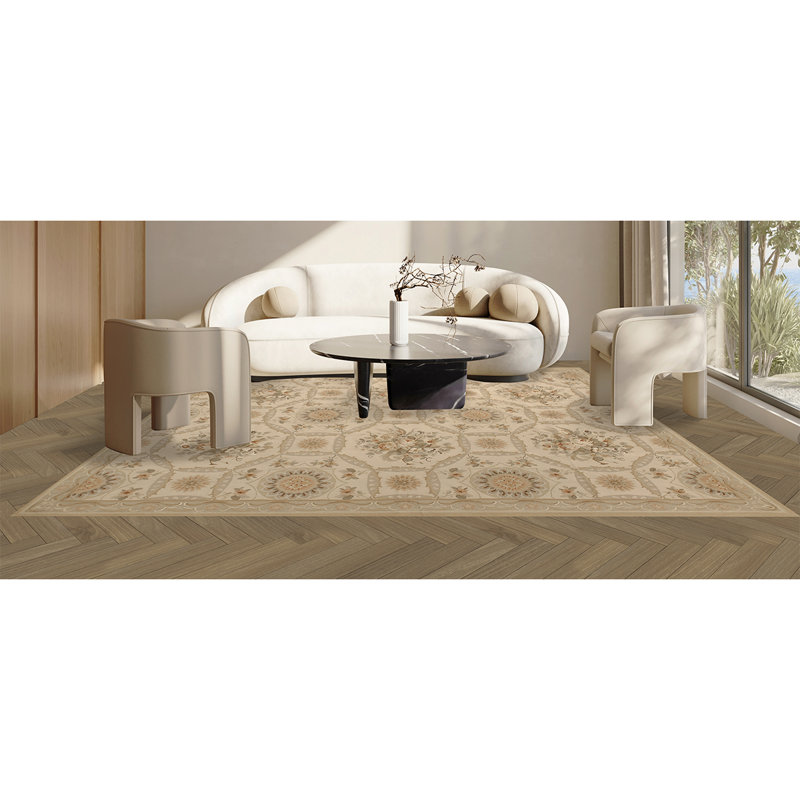 Wool Oriental Area Rug, Round 12'