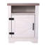 Table de chevet de style campagnard avec porte de grange, table d'appoint moderne avec rangement
