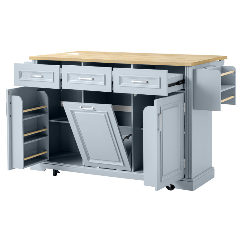 Grands îlots de cuisine avec rangement, chariot de cuisine en MDF