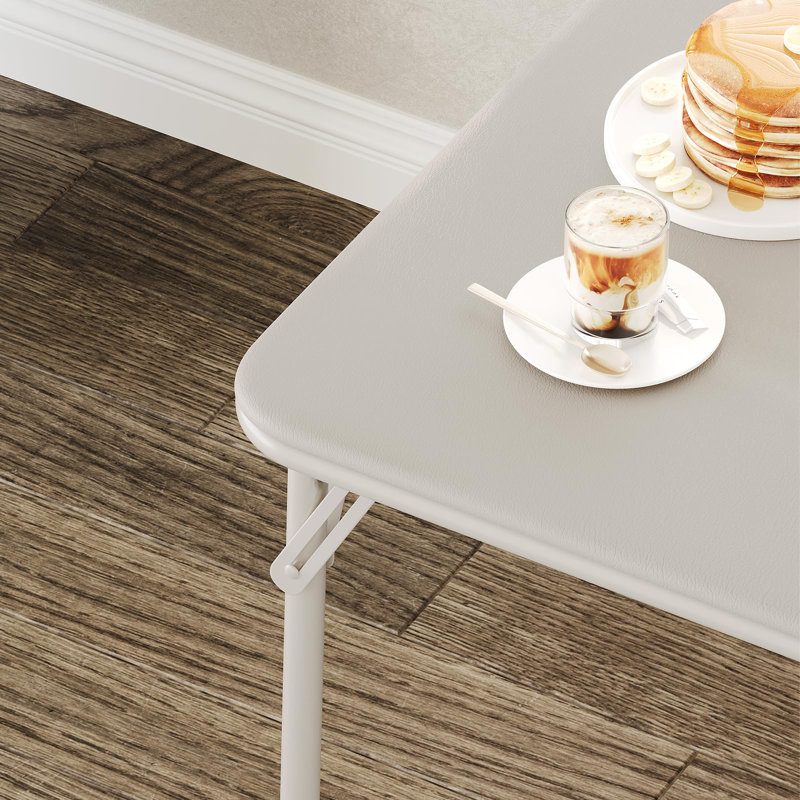 Table pliante, table pliante 33,6 pouces, Beige