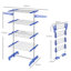 HOMCOM 4-Tier Clothes Airer Foldable with Wheels-106058042