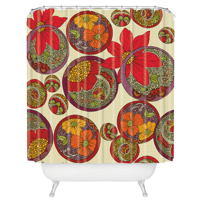Adilene Floral Shower Curtain