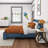 Solid Wood Upholstered Panel Bed with Rectangular Headboard-1390967930-1390967929