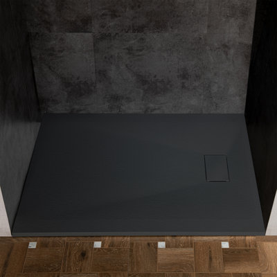 59" L X 31.5" W Shower Base With Reversible Drain Placement, Drain Plate And Tile Flange, Wheel Chair Access