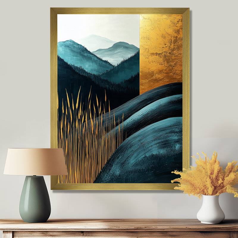 Sciotodale - Landscapes Canvas Wall Art, 20" H x 12" W, Gold, Picture Framed