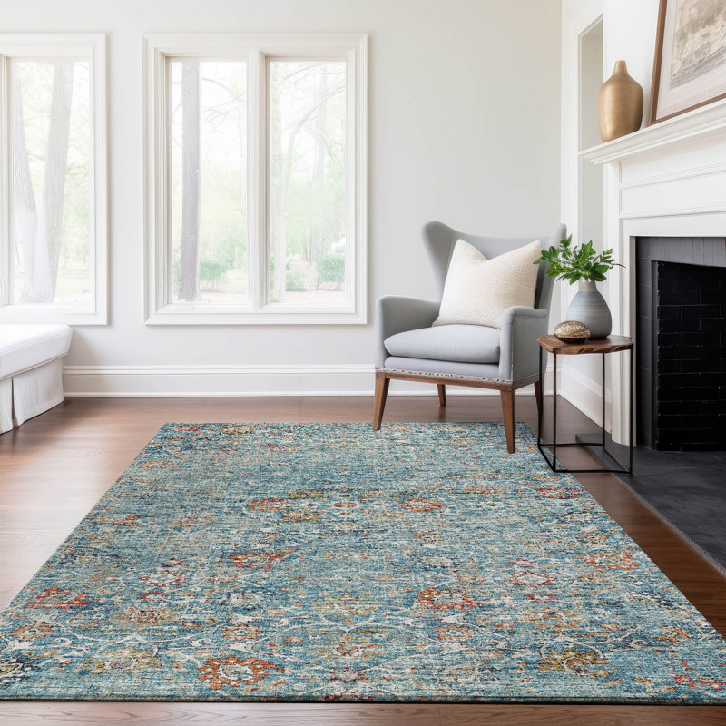 Premium Machine Washable Andreau AMF92 Multi Rug, Rectangle 3' x 5'