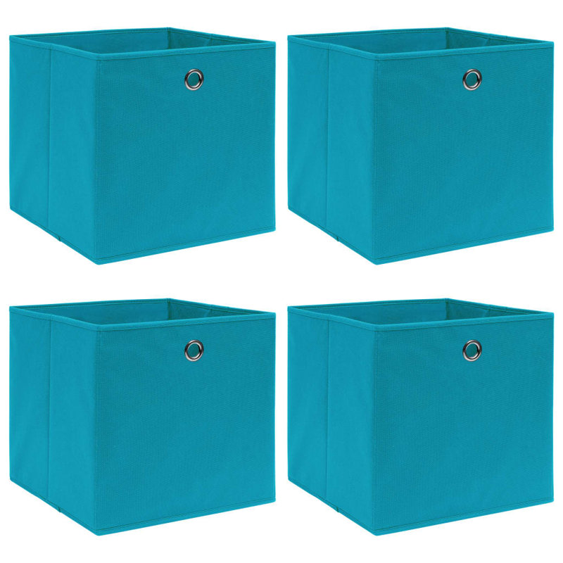 Rebrilliant Fabric Decorative Bin, Baby Blue