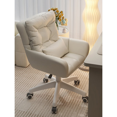 Chaise de bureau multifonctionnelle en cuir résistante aux chats de style artistique