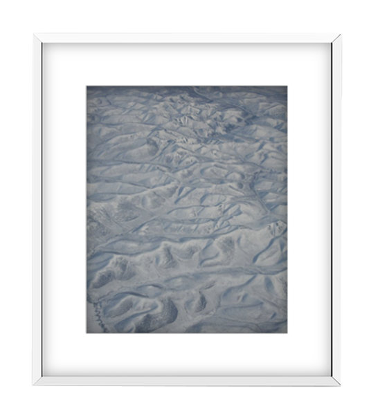 Sel Print by Francis Augustine, White, White Framed Paper, 48" H x 32" W x 0.8" D