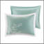 Ensemble d'édredon surdimensionné en jacquard de coton turquoise grand-134086261