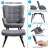 Upholstered Accent Chair with Footstool