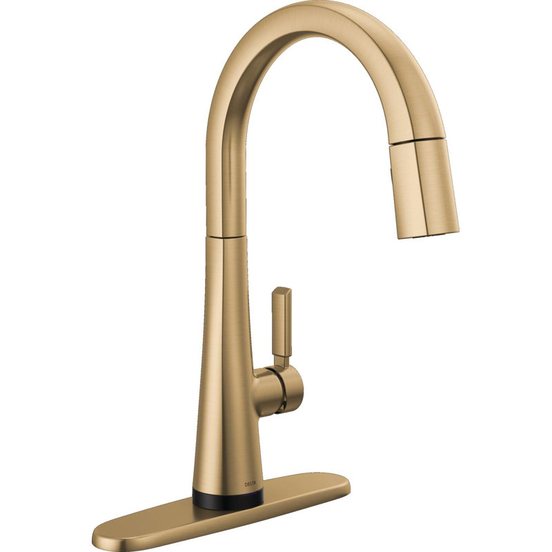 Monrovia Touch Kitchen Faucet with Pull Down Sprayer, Champagne Bronze