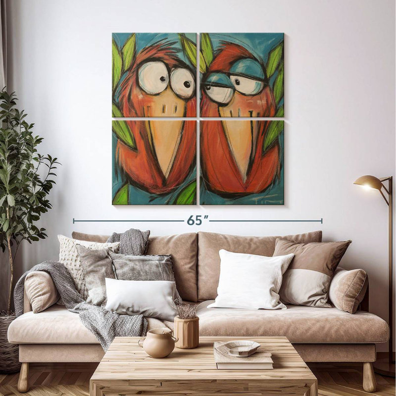 Brampt Flirting Love Birds, 45" H x 45" W