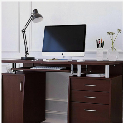 Bureau d'ordinateur complet avec rangement