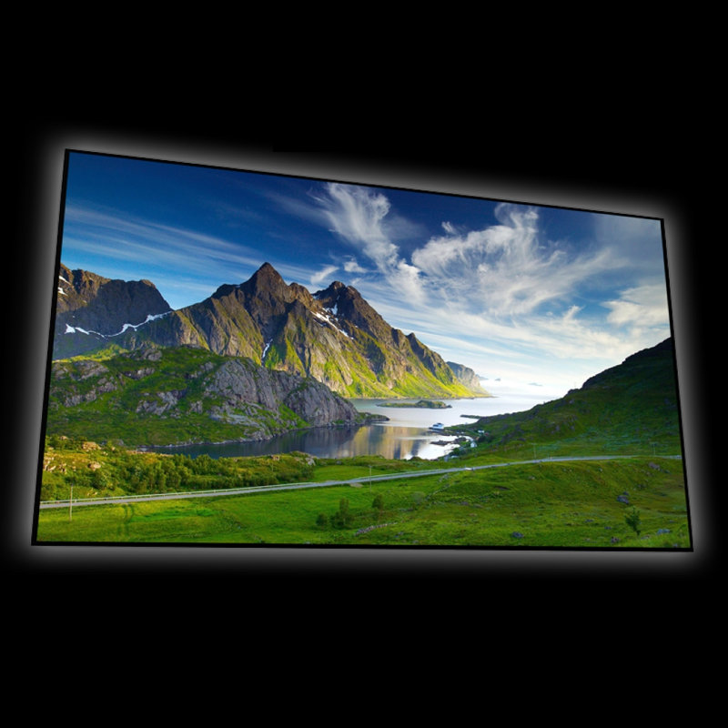 Écran de projection à cadre fixe gris Reference 4K Audioweave Slim, 115 po