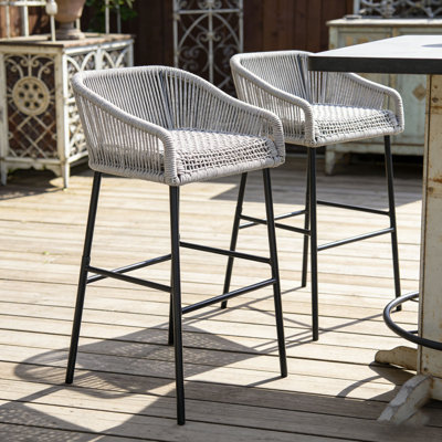 Outdoor Patio Rope Bar Stool