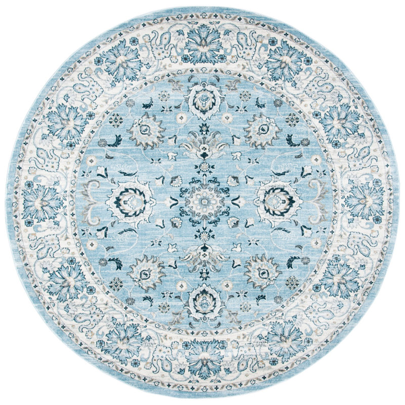 Delmer Performance Oriental Rug, Round 6'7"