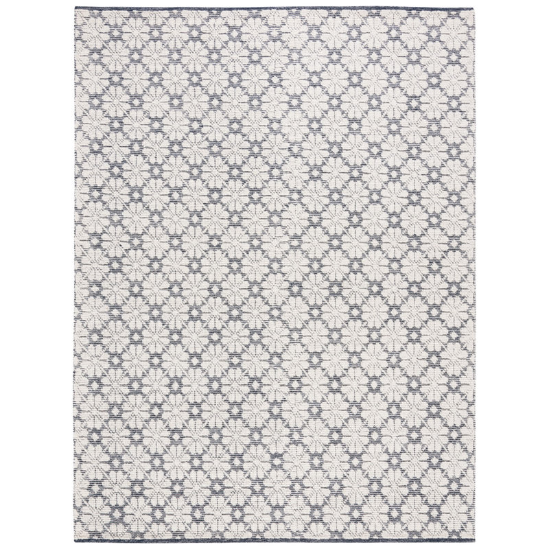 Vermont Hand Woven Wool Geometric Rug, Rectangle 8' x 10'