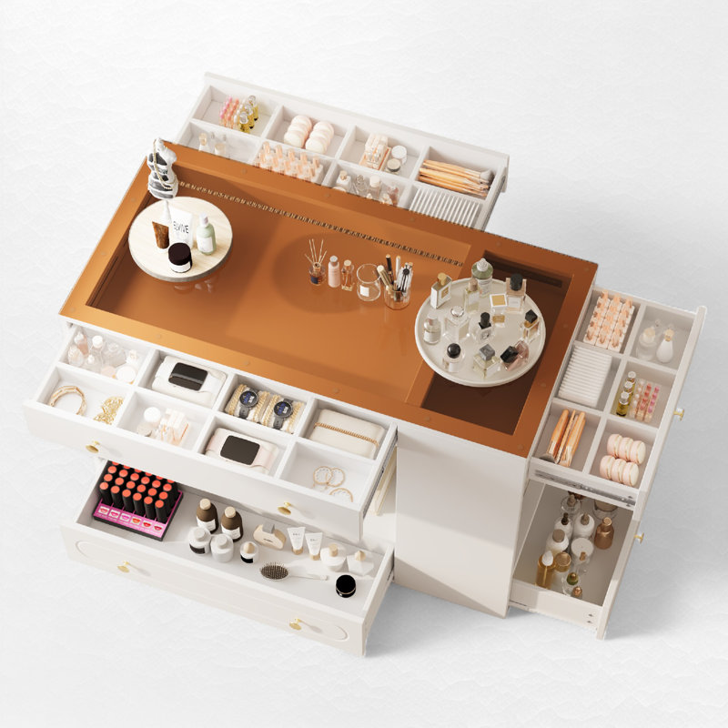 6-Drawer Closet Island, White