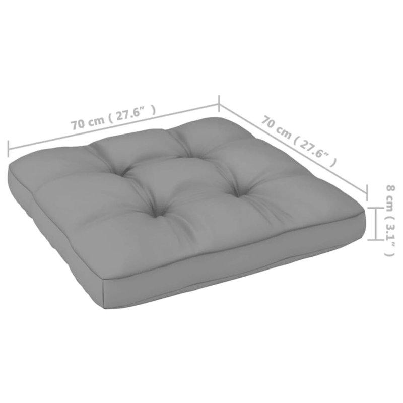 Repose-pieds d'extérieur avec coussins, Brun, Gris