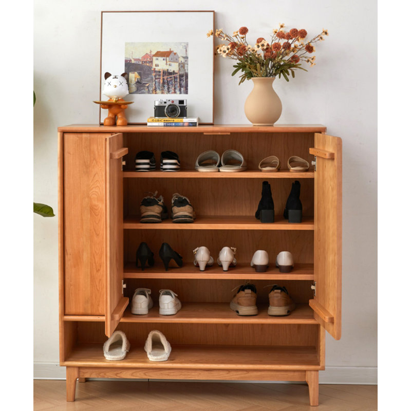 Solid Wood Shoe Storage Cabinet