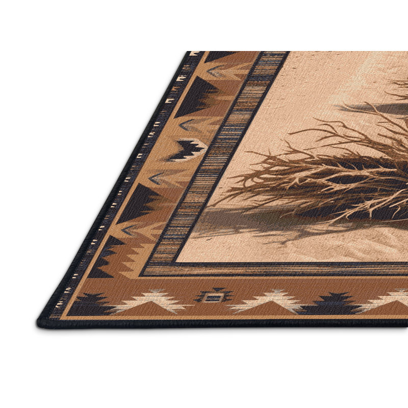 Washable Tumbleweed Trails Southwestern Area Rug, Runner 2' x 5'