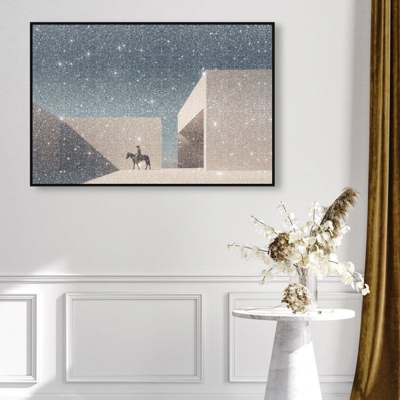 Lone Equestrian II Print by Oliver Gal, 21"H x 31"W, Black Floater Frame