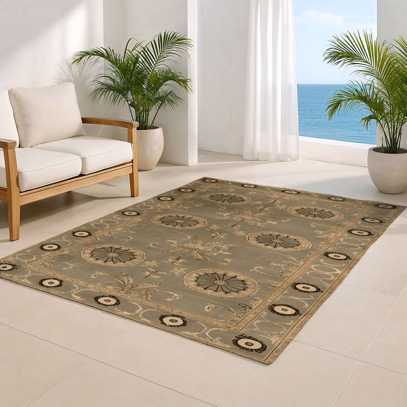 Tapis d'intérieur et d'extérieur brun français, Rectangulaire 2 pi x 3 pi
