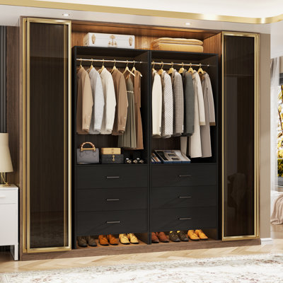 4ft Closet System with Wooden Drawers