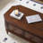 Solid Maple Coffee Table with High Wooden Legs-1187468255