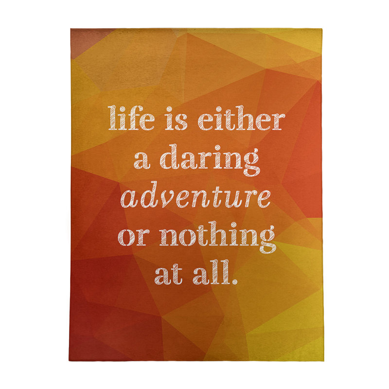 Tapis en poly-chenille life quote, Rectangle 9 pi x 12 pi