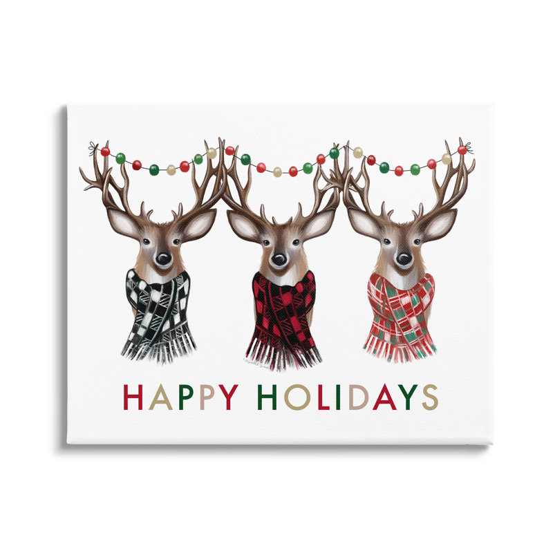Joyeuses Fêtes Noël, Toile tendue, H 30 po x l 40 po x P 1,5 po