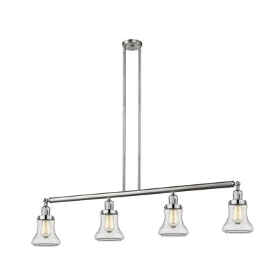 Luminaire suspendu linéaire à 4 lumières pour îlot de cuisine Leibowitz