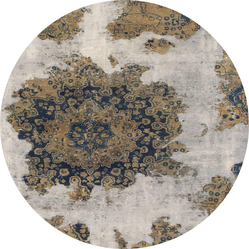 Sterlington Abstract Indoor Rug, Round 6'