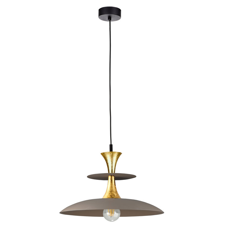 1 - Light Pendant, Brown/Gold