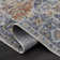 Tapis oriental bleu / brun Eriyana