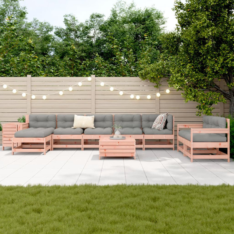 Wicker 9 - Person Garden Lounge Set